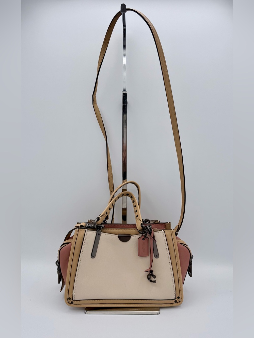 Coach Dreamer 21 Colorblock Leather Satchel Rivets 73766 - Picture 2 of 14